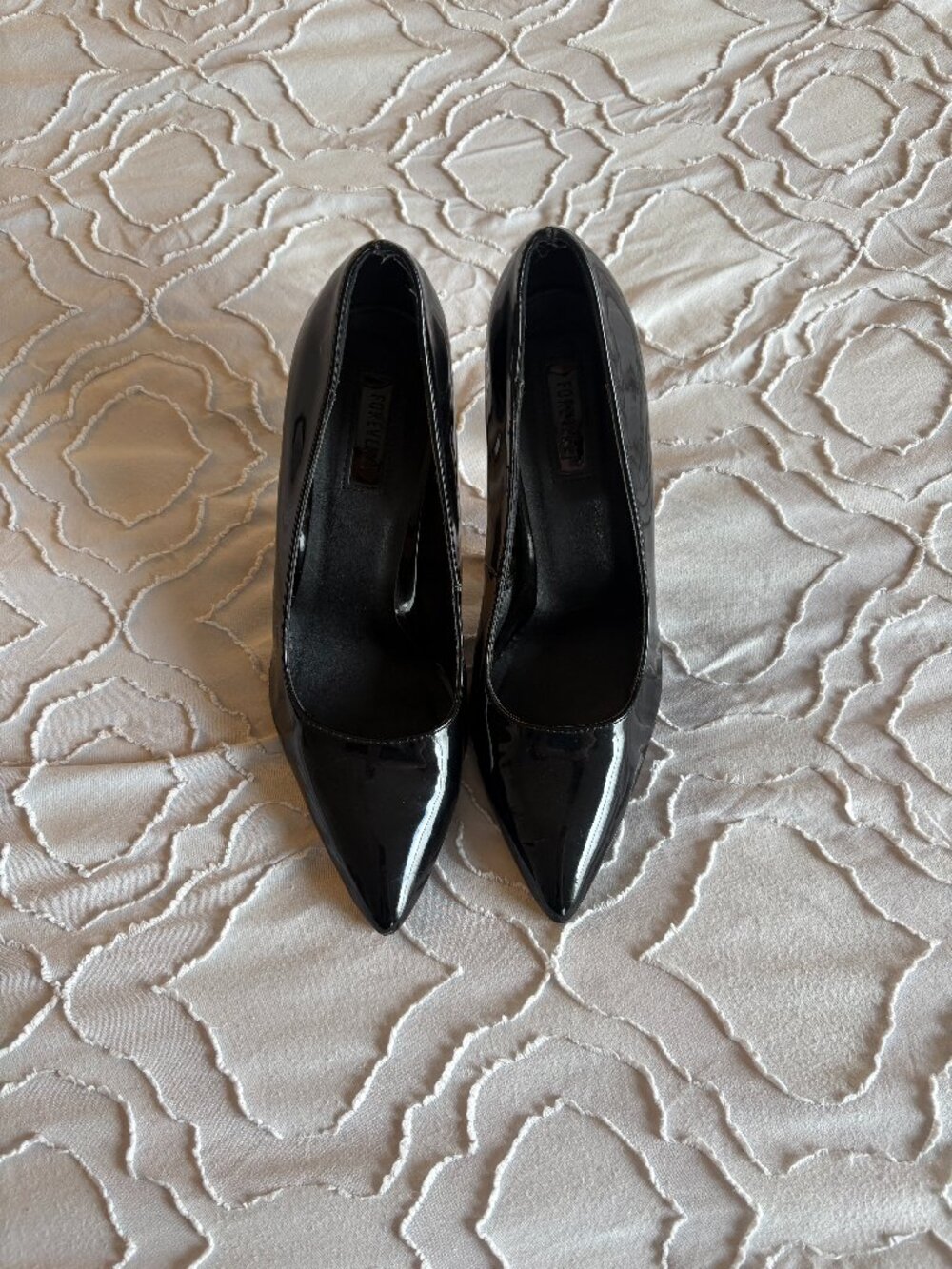 Forever 21 Glossy Black Stilettos